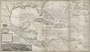 Mappa dei Caraibi, 1715